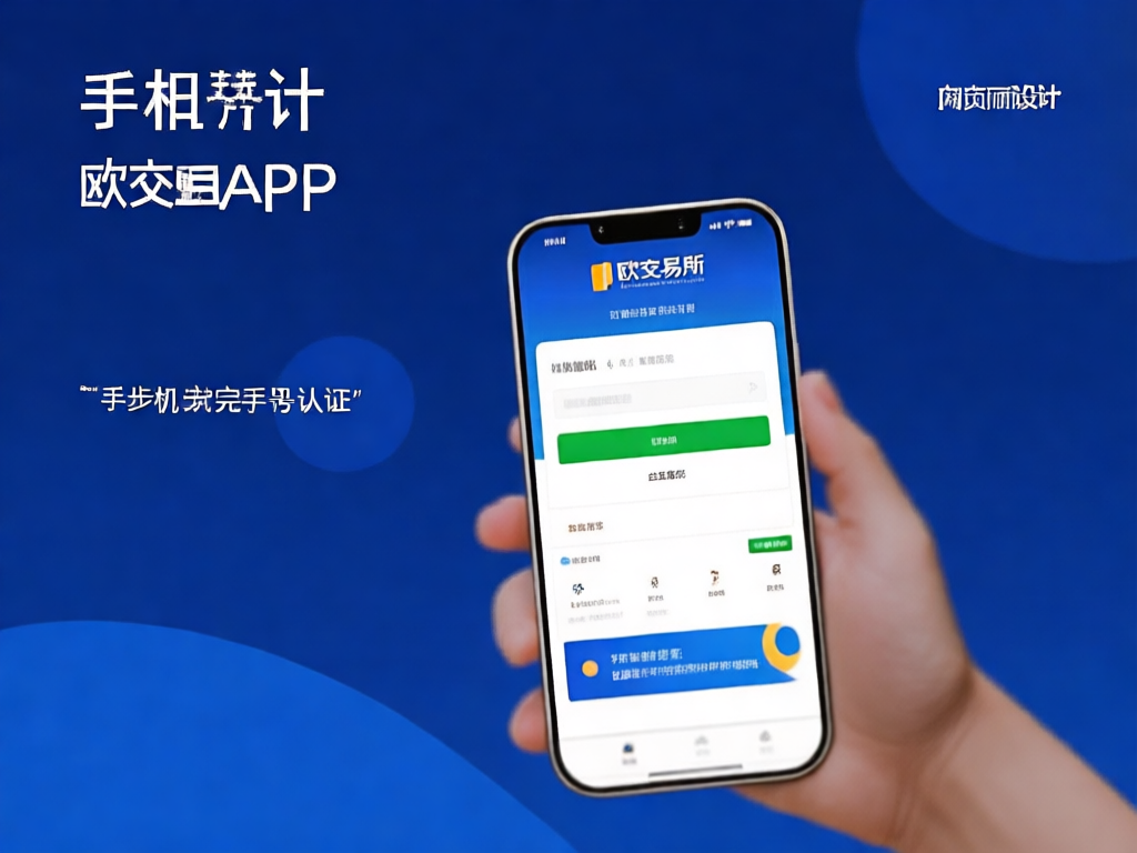 欧交易所APP界面展示及手机号认证流程示意图